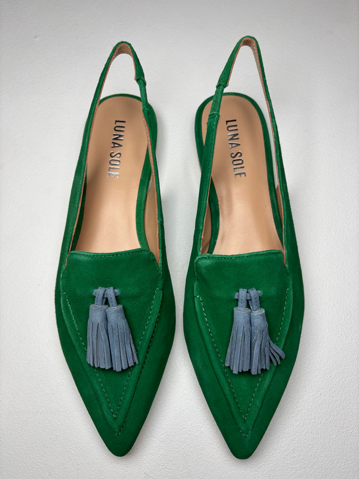 Luna Sole Piper - Emerald/Cobalt Suede