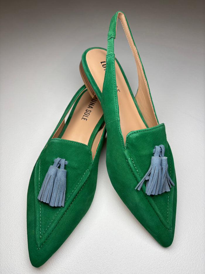 Luna Sole Piper - Emerald/Cobalt Suede