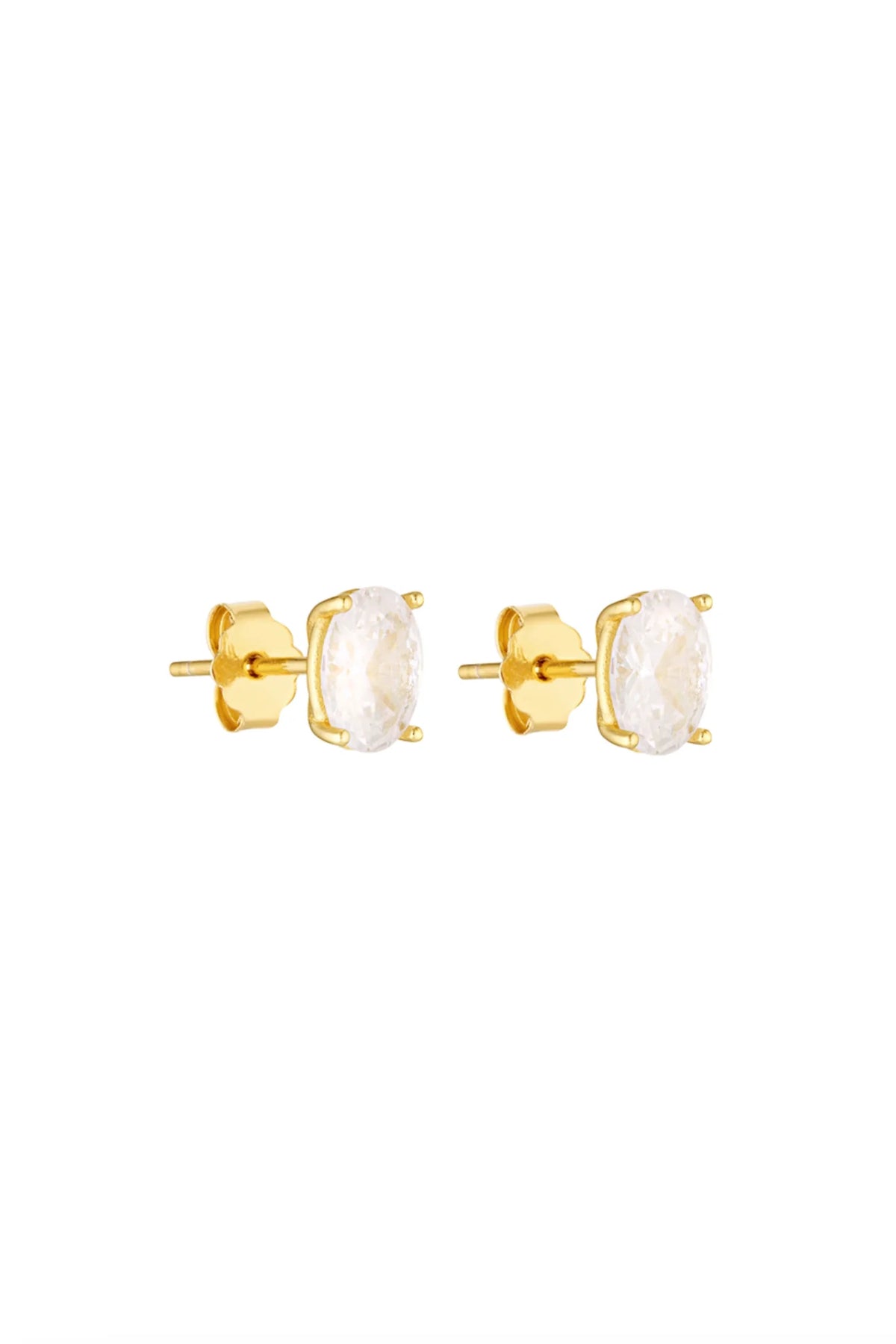 Oval Studs 2CT - Gold
