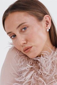 Pear Studs 2CT - Silver