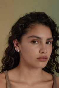 Eden Rhodolite Silver Hoops