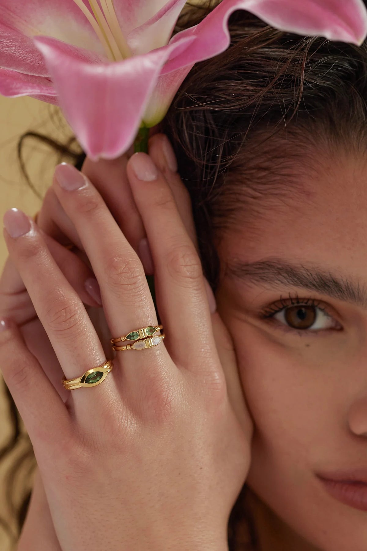 Eden Apatite Gold Ring