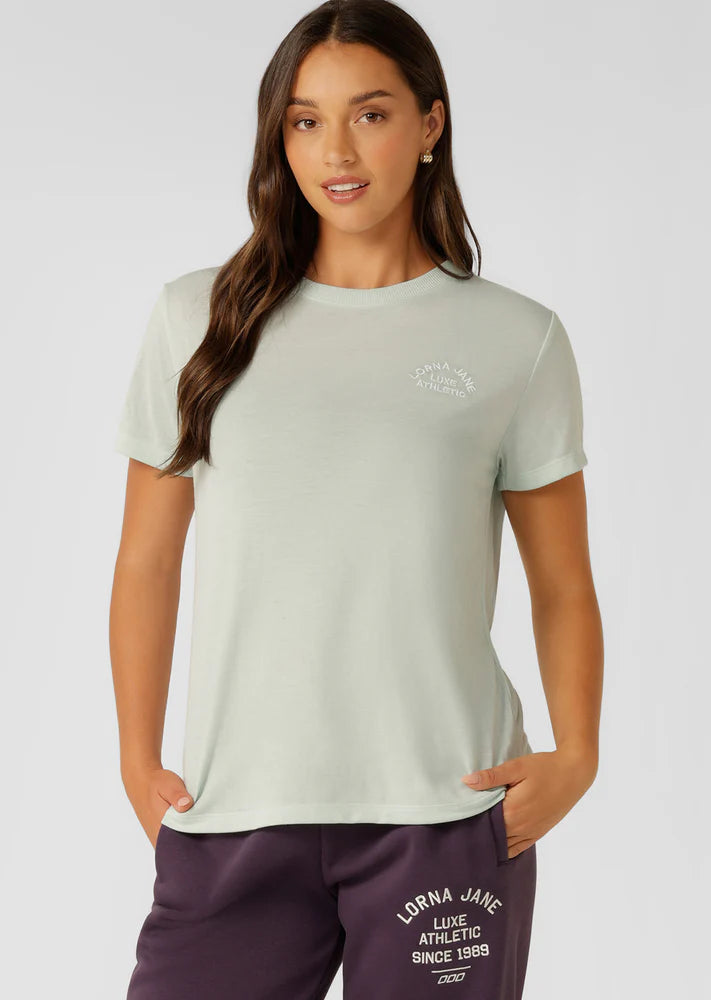 Lotus T-Shirt - Dusty Aqua