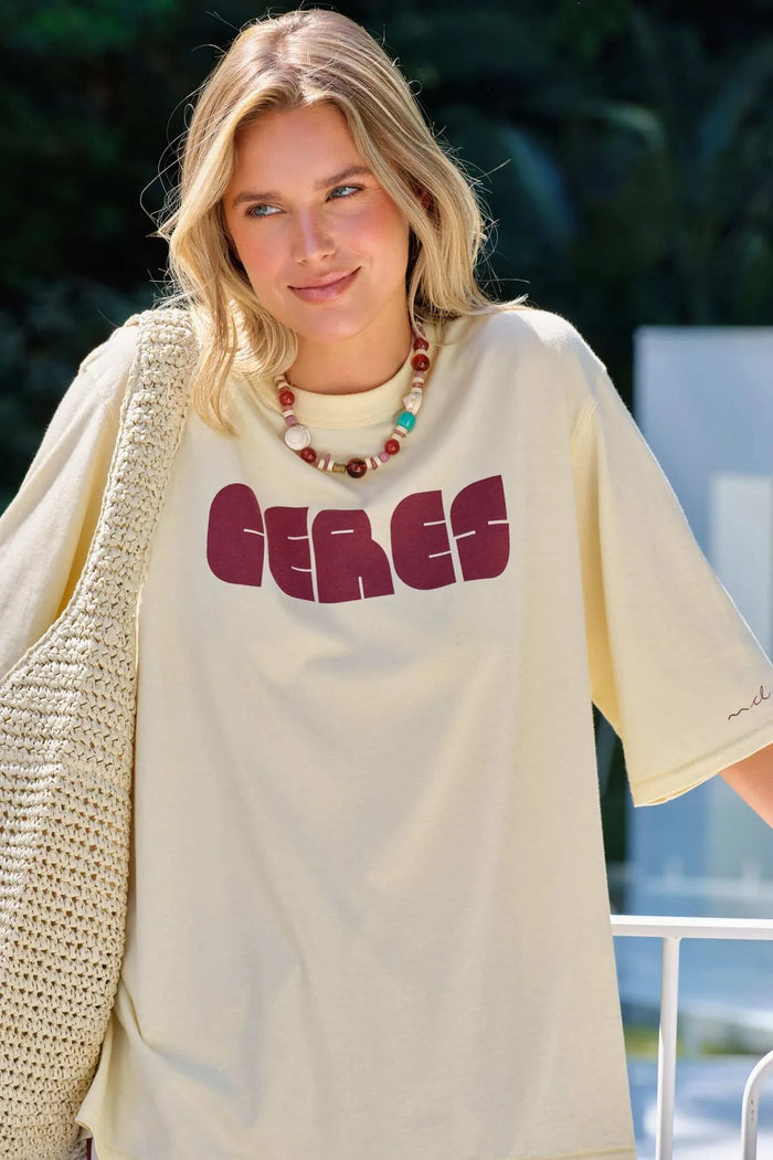 Liv Oversized Tee - Sunny Tint/Ceres Abstract