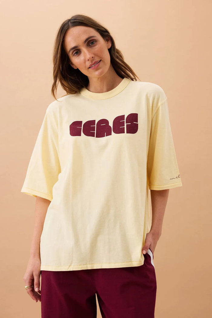 Liv Oversized Tee - Sunny Tint/Ceres Abstract
