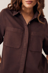 Noa Short Sleeve Shirt - Chocolate