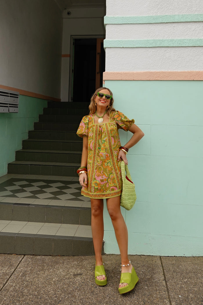 Gemmah Mini Dress - Olive