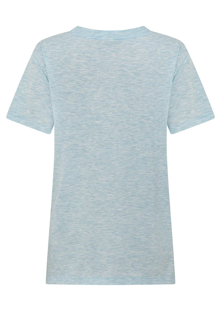 Lotus T-Shirt - Island Blue Marle