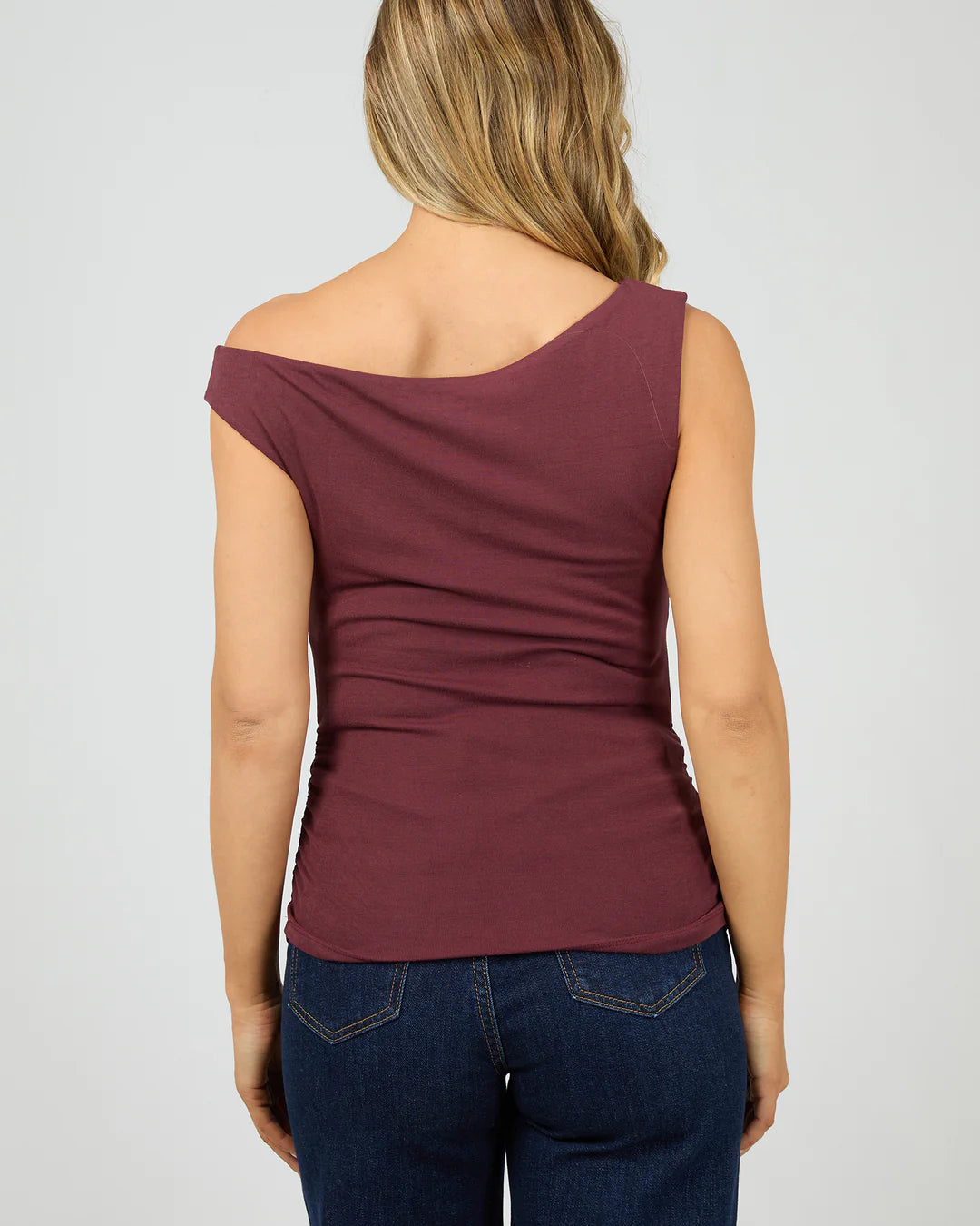 Kylie Off Shoulder Top - Burgundy