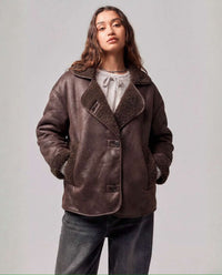 Reversible Teddy Barn Jacket – Chocolate