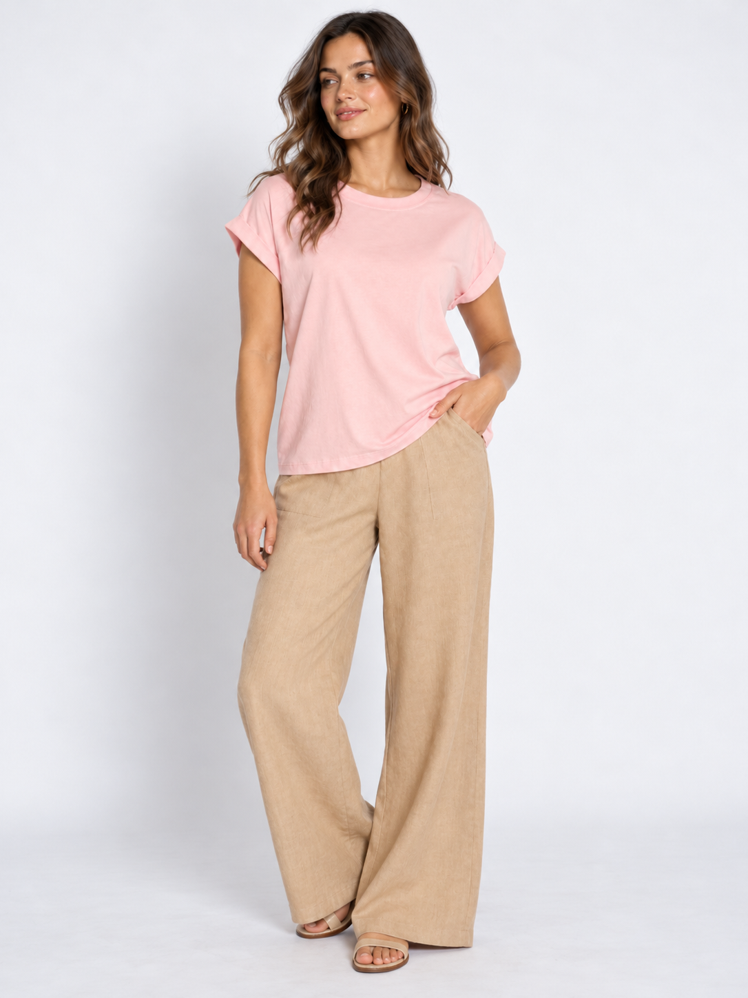 Rhodes Tee - Soft Pink