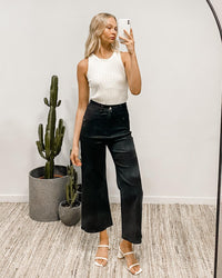 Black Crop Jeans