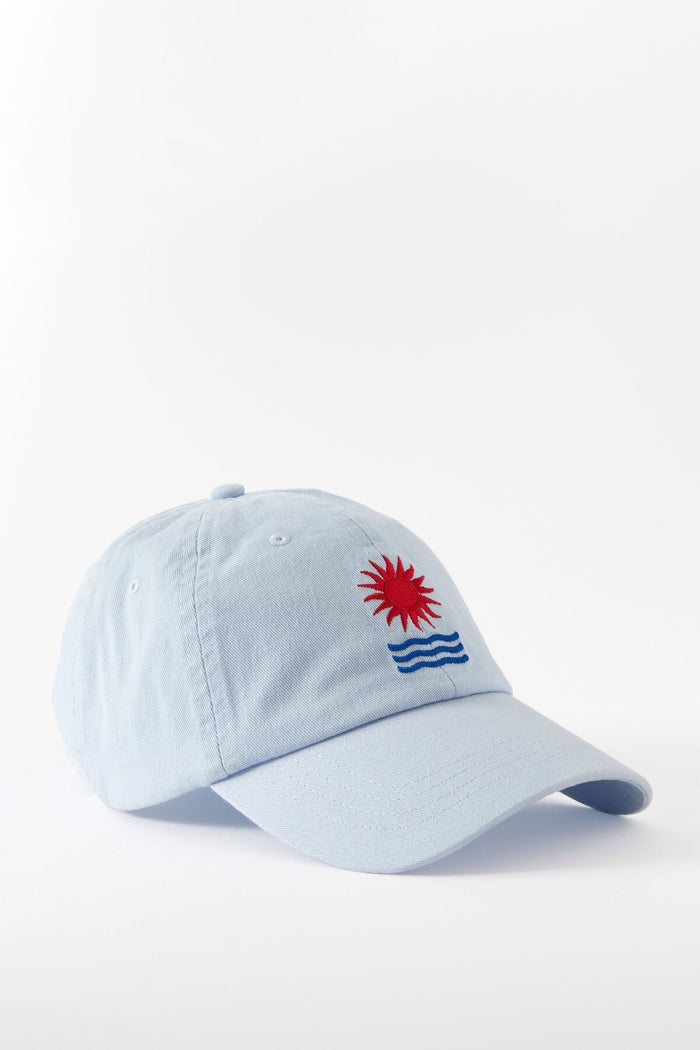 Pip Everyday Cap - Chalk Blue Horizon Embroidery