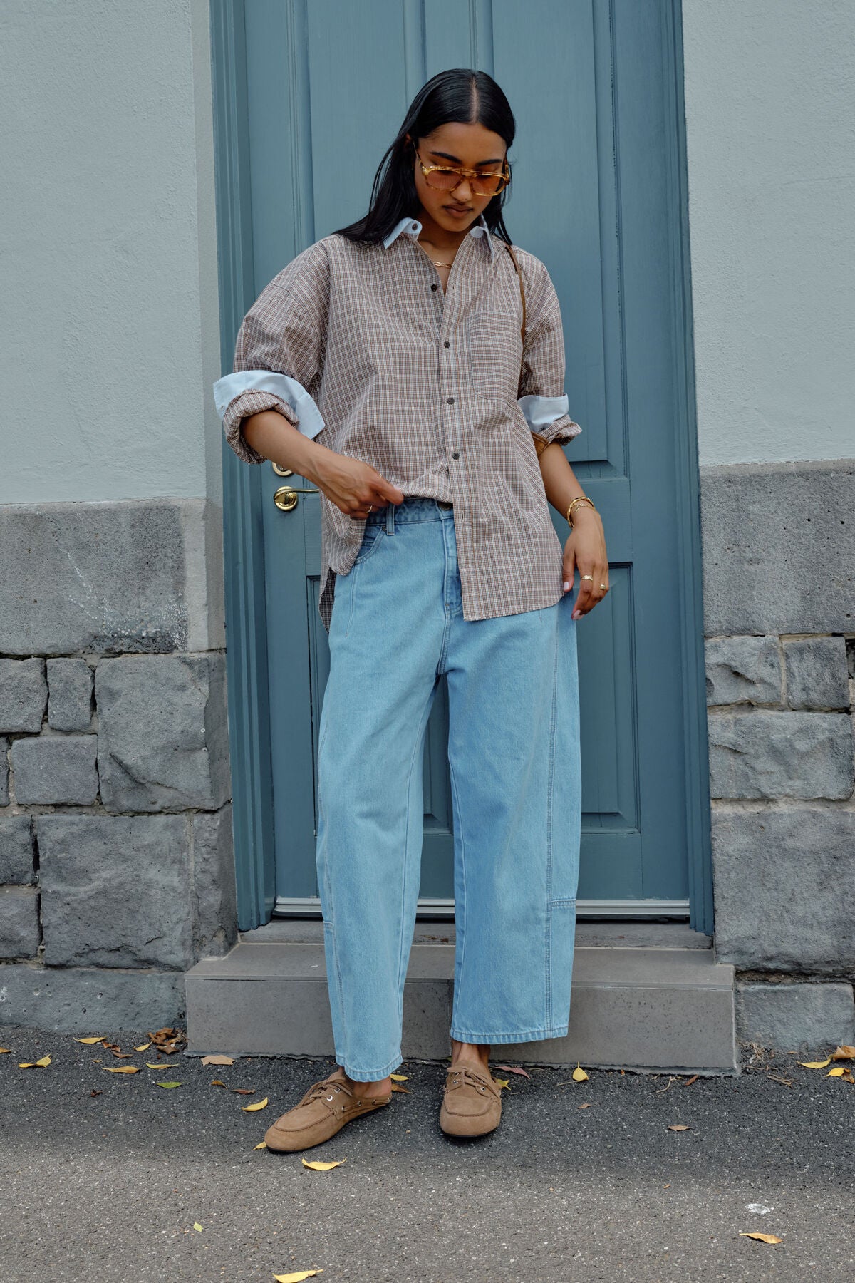 Demi Barrel Jean - Vintage Blue