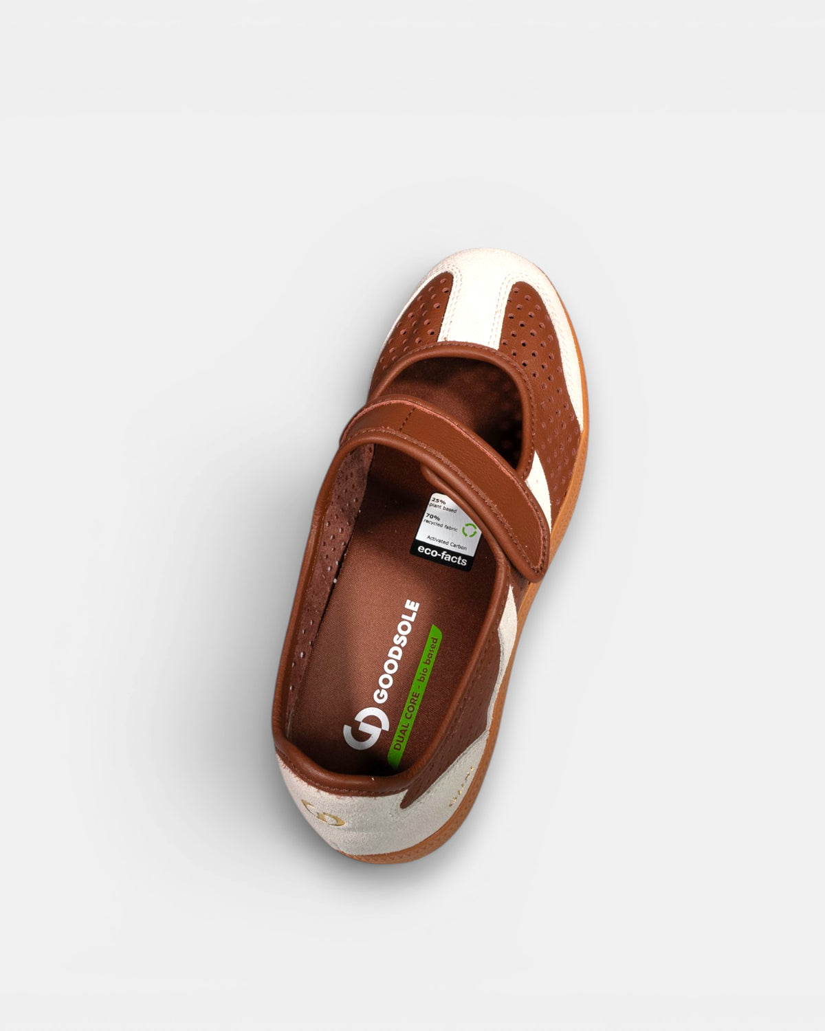 Goodsole 2001 Parlay Punched - Choc/Beige Leather
