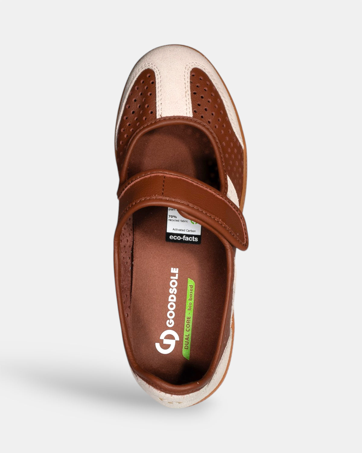 Goodsole 2001 Parlay Punched - Choc/Beige Leather