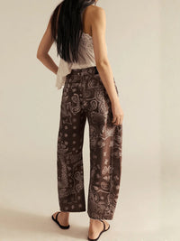 Bandana Barrel Jeans - Brown