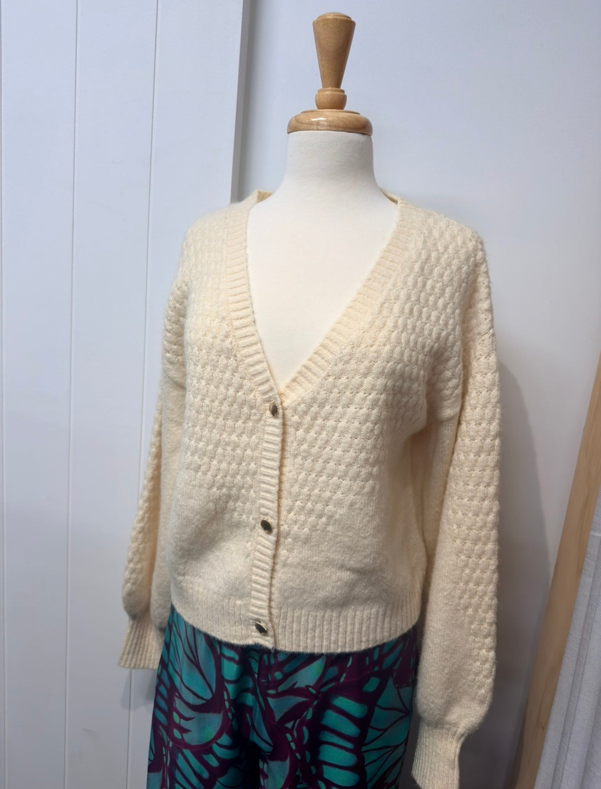 Shell Cashmere Cardigan - Cream