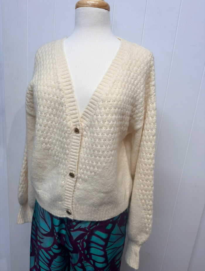 Shell Cashmere Cardigan - Cream