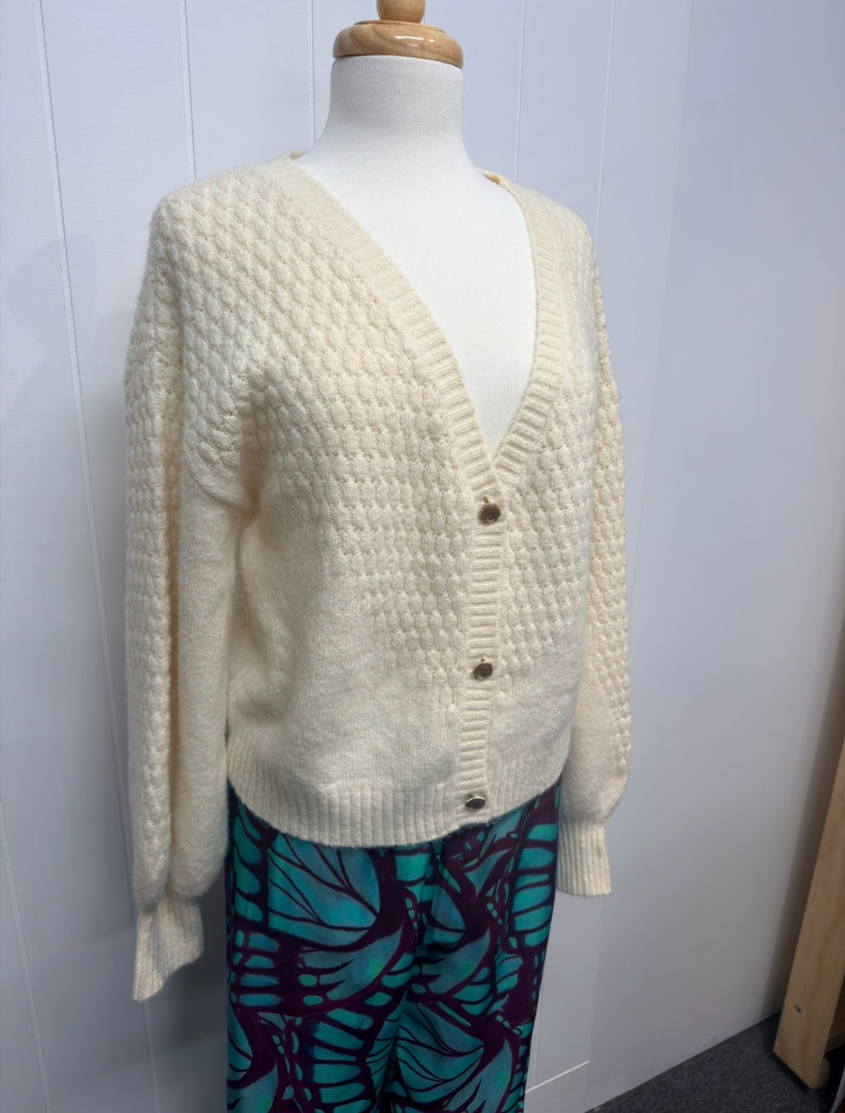 Shell Cashmere Cardigan - Cream