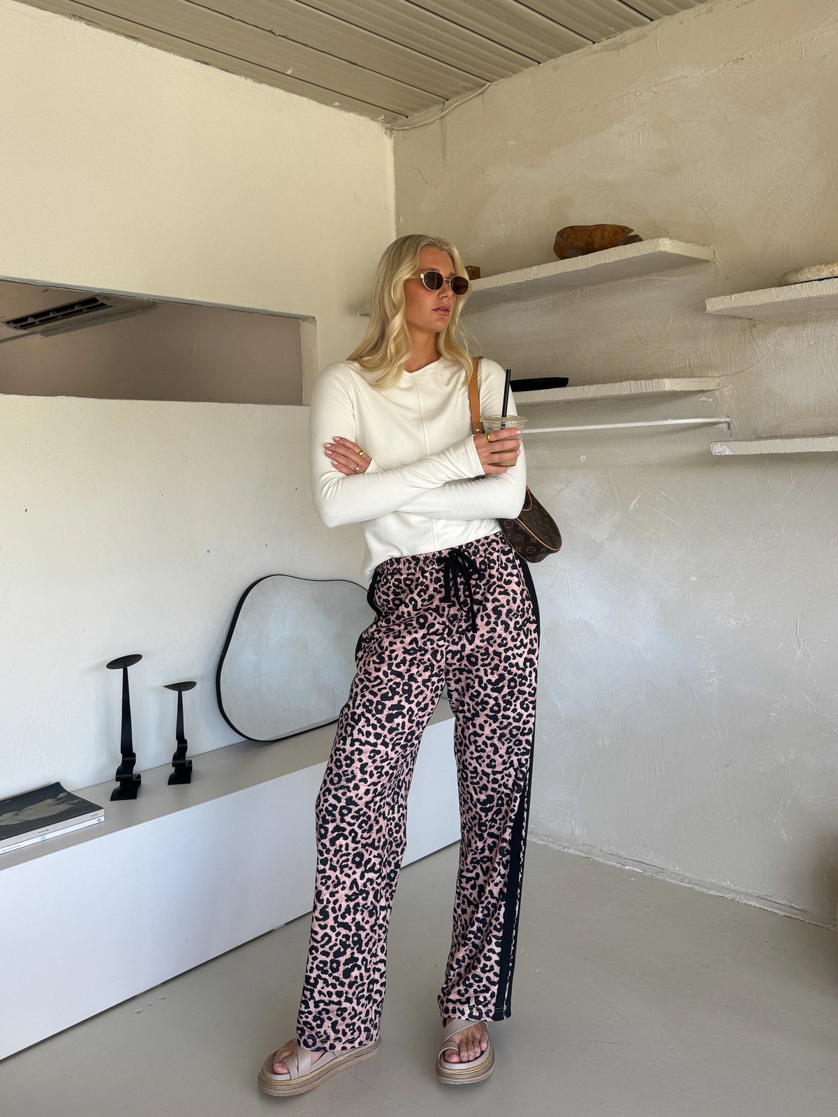 Adeline Pant - Neutral Leopard