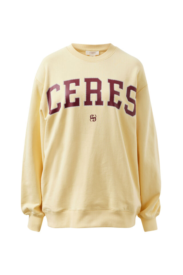 ISLA OVERSIZE - BUTTER WASHED BURGUNDY HERITAGE LOGO