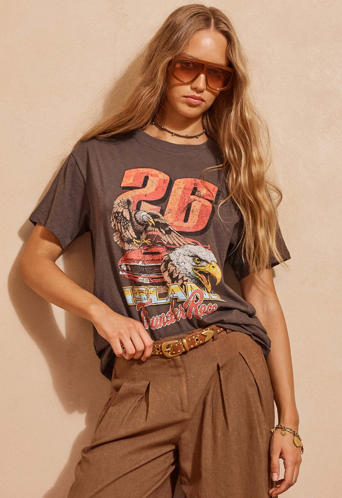 Island Thunder Tee - Charcoal