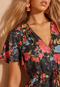 Isola Blouse - Midnight Bloom Black