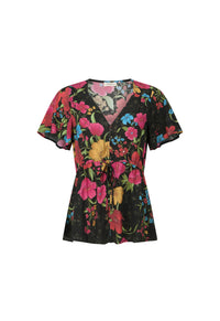 Isola Blouse - Midnight Bloom Black