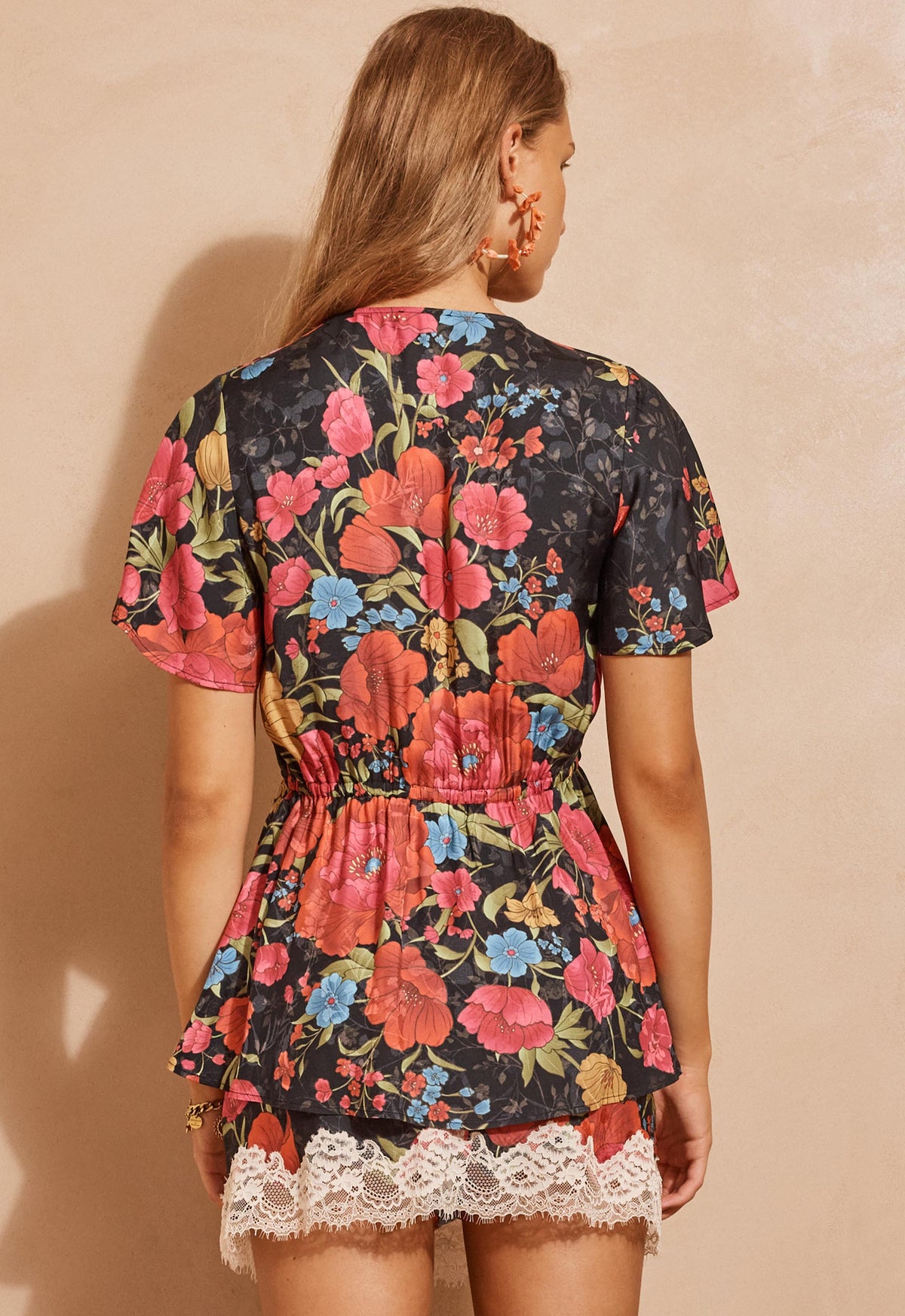 Isola Blouse - Midnight Bloom Black