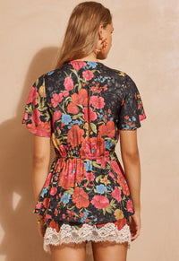 Isola Blouse - Midnight Bloom Black