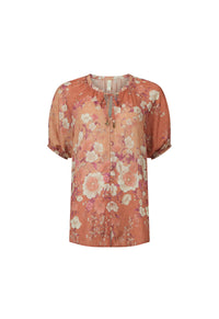 Isola Short Sleeve Blouse - Sunfade Pink