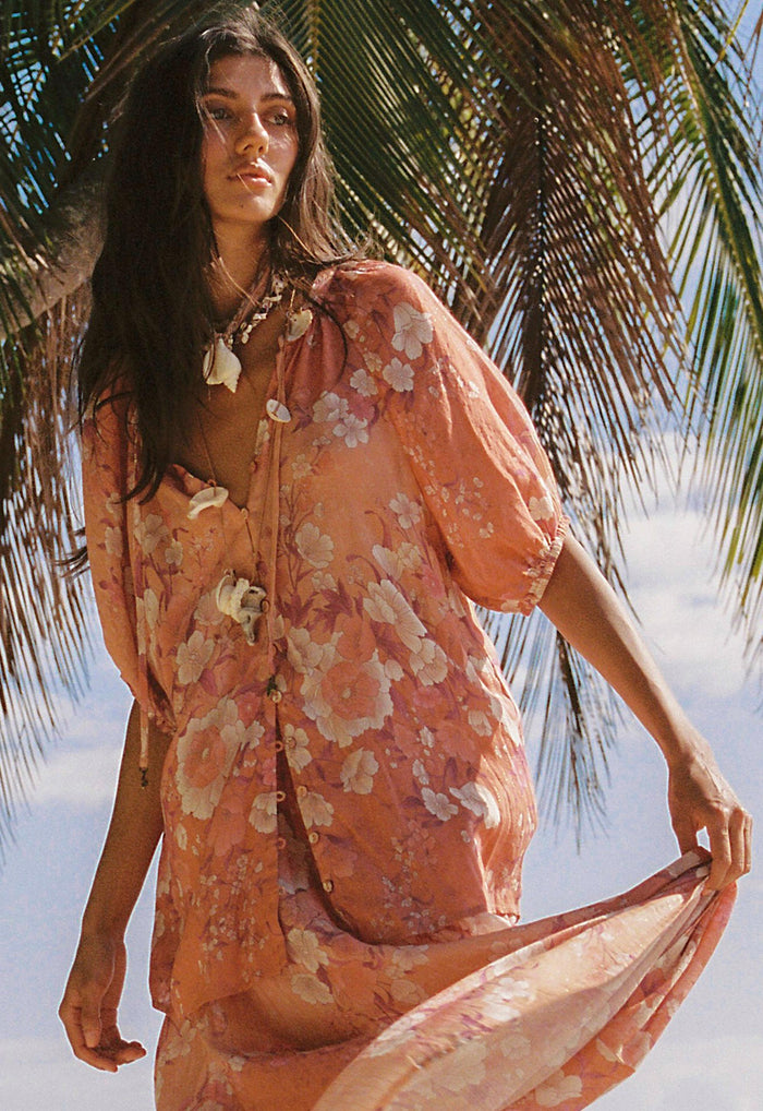 Isola Short Sleeve Blouse - Sunfade Pink
