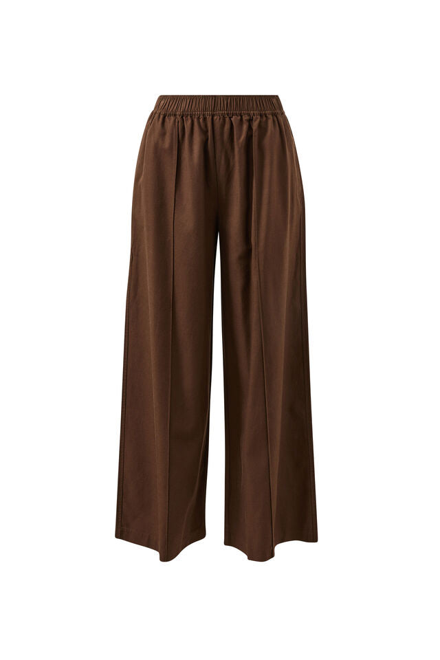IZZIE PINSTITCH PANT - CHOCOLATE