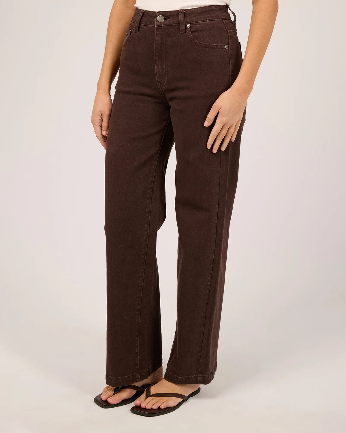 Jacqui Wide Leg - Brown. All About Eve