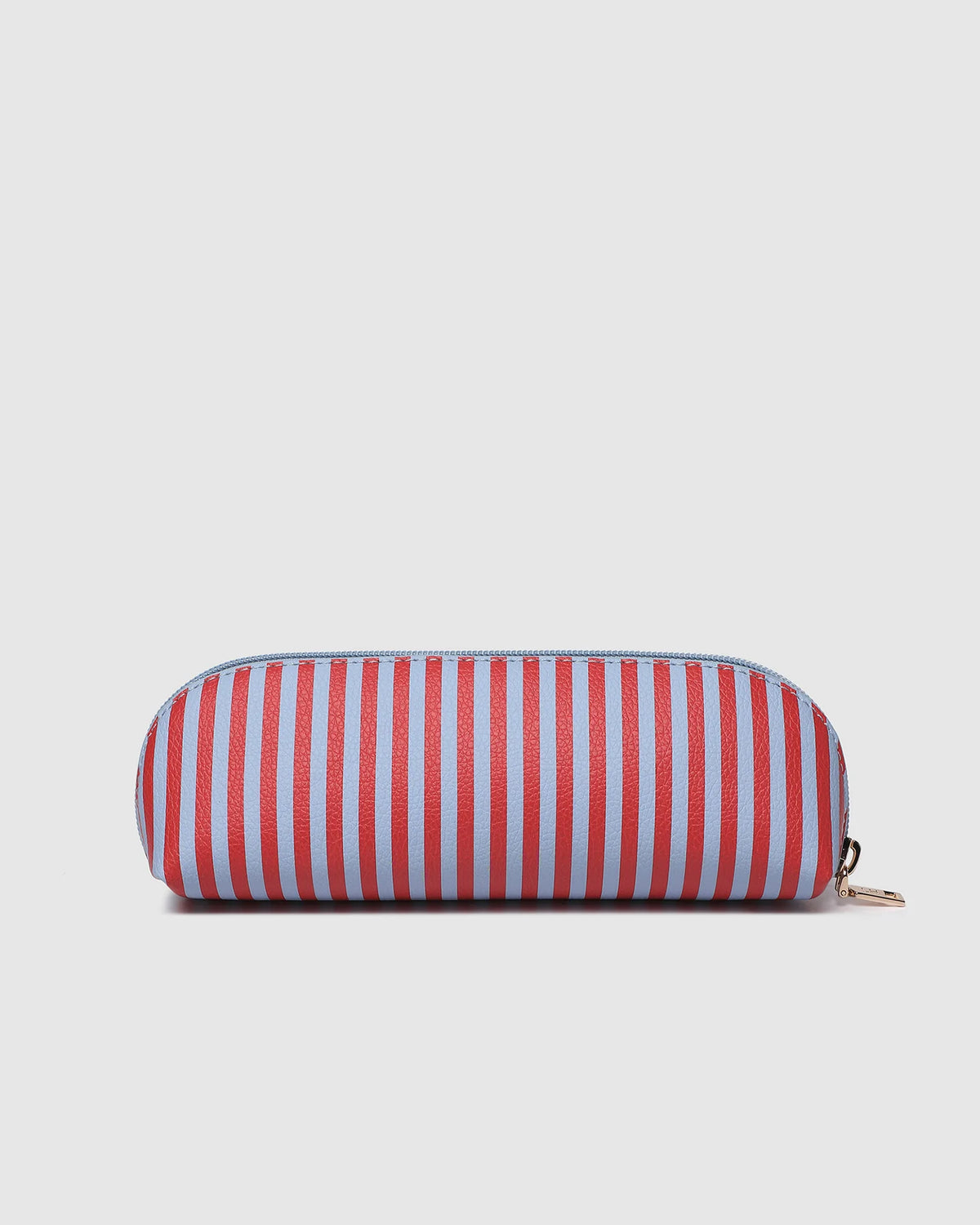 Jayne Stripe Makeup Bag - Red/Sky Blue. Louenhide
