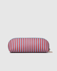 Jayne Stripe Makeup Bag - Red/Sky Blue. Louenhide