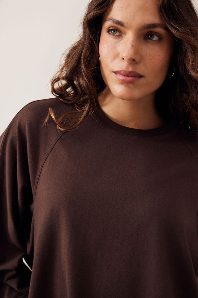 Jordi Slouchy Top - Chocolate. Ceres Life
