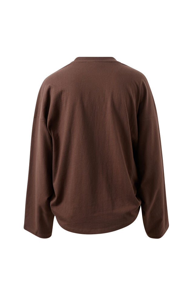 Jordi Slouchy Top - Chocolate. Ceres Life