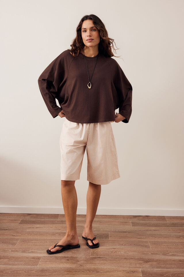 Jordi Slouchy Top - Chocolate. Ceres Life