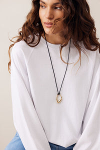 Jordi Slouchy Top - White. Ceres Life