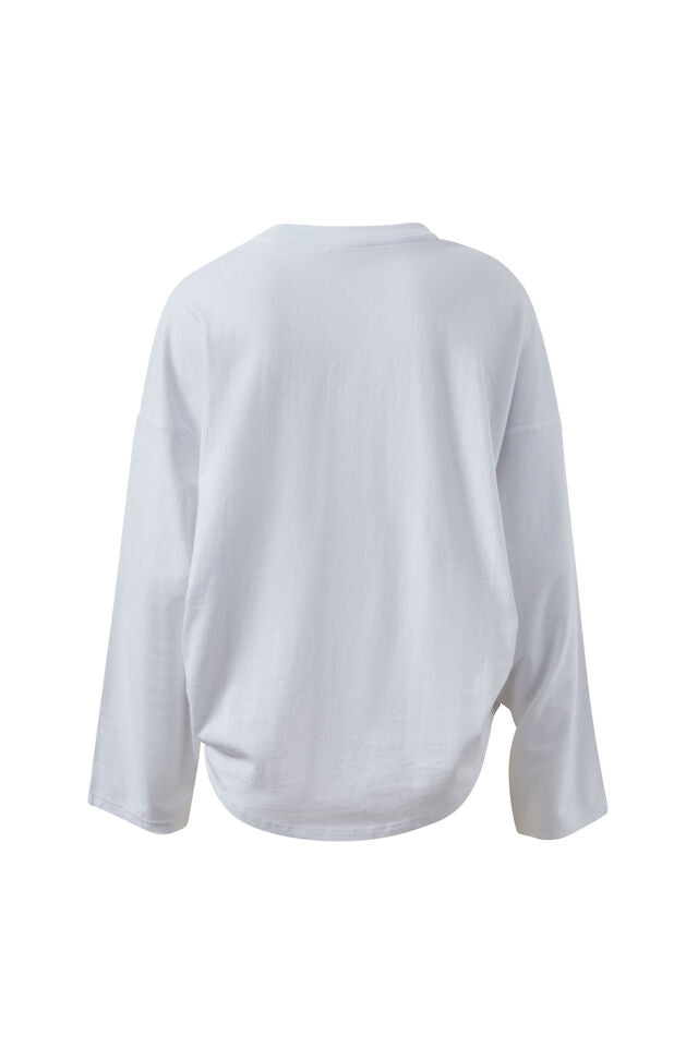 Jordi Slouchy Top - White. Ceres Life