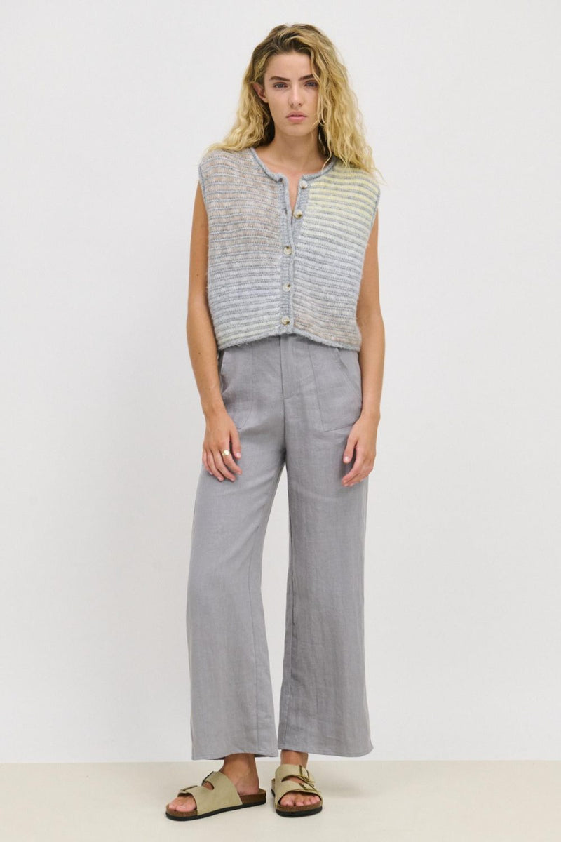 Jude Linen Pants – Grey