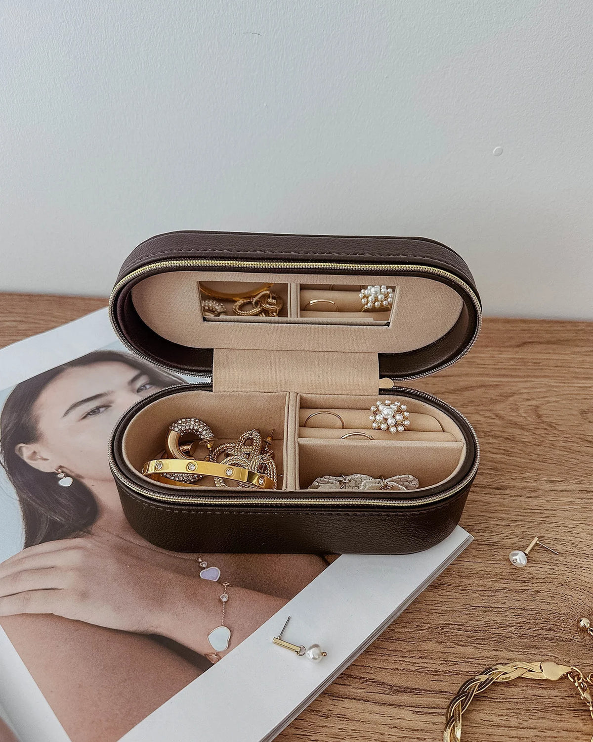 Juliette & Charlee Cosmetic Case Set - Chocolate
