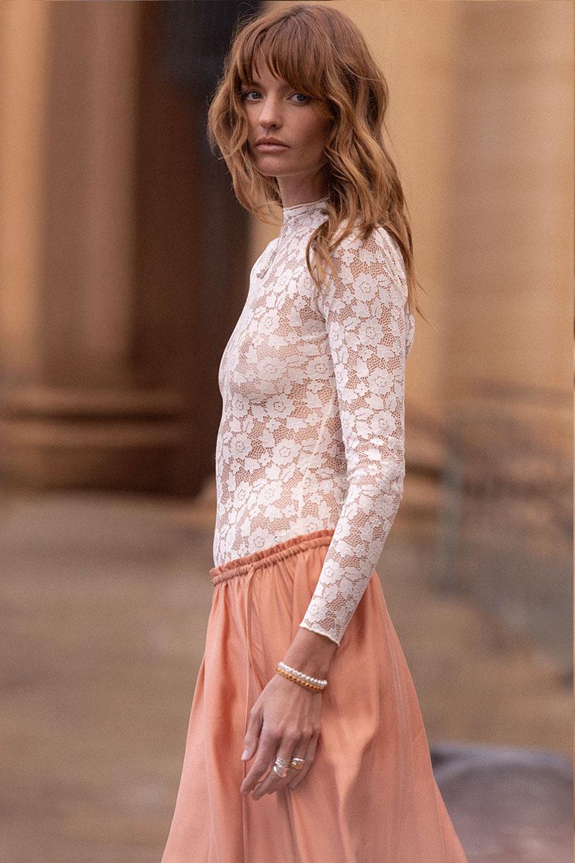 Juliette Lace Top - Vintage Cream