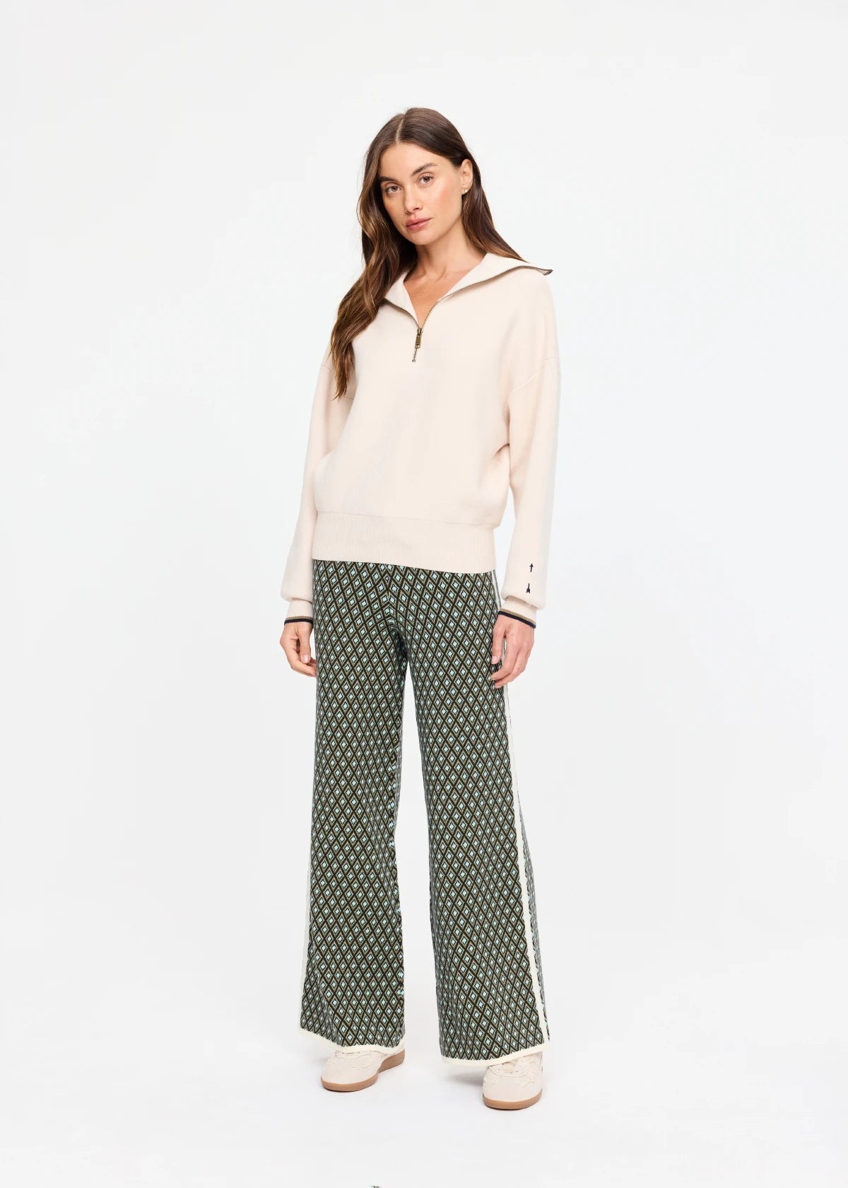 Kairo Half Zip Knit - Cream. The Upside