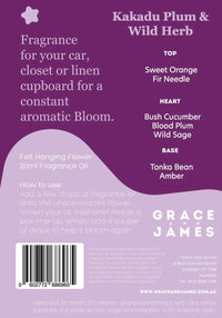 Bloom Collection - Kakadu Plum & Wild Herb- Felt Air Freshener