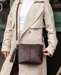 Kasey Crossbody Bag - Chocolate. Louenhide
