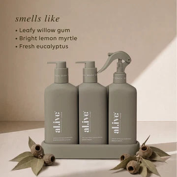 Kitchen Trio - Lemon Myrtle & Honeydew + Willow Gum & Lemon Myrtle. Al.ive Body