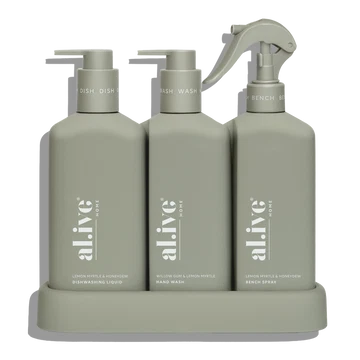 Kitchen Trio - Lemon Myrtle & Honeydew + Willow Gum & Lemon Myrtle. Al.ive Body